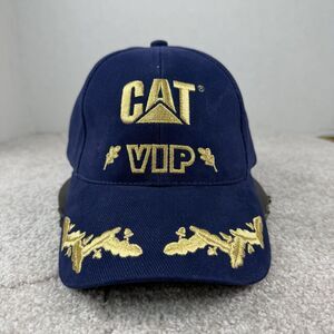 CAT VIP Hat Men’s Blue Strap Back Official Caterpillar Lisc. Gold Scrambled Eggs